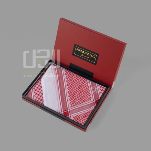 شماغ بروجيه زاهي رجالي احمر لقطة 4