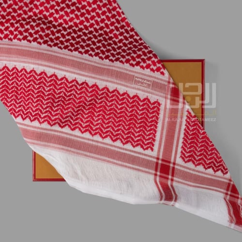 شماغ بروجيه احمر شلش عريض دم الغزال!