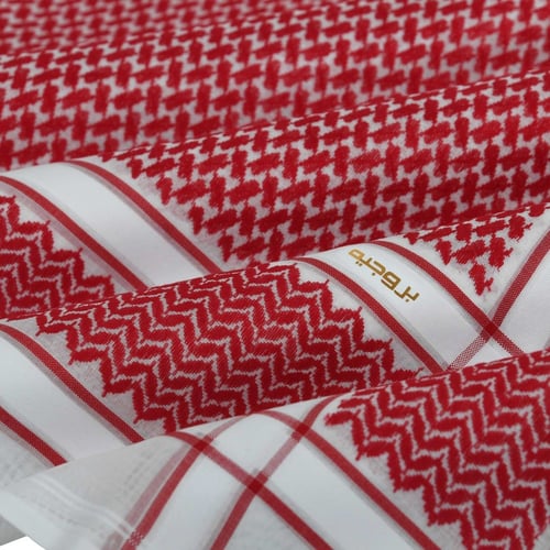 شماغ بروجيه شبابي خطوط حمراء دم الغزال المميز