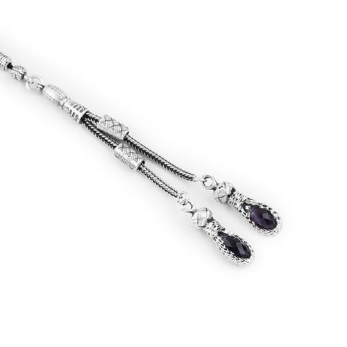 مسبحة بوزكادا عقيق موف مموج