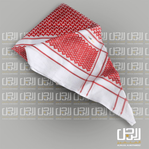 شماغ بروجيه شبابي خطوط حمراء دم الغزال المميز