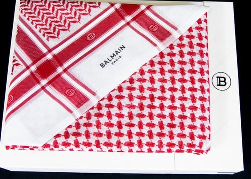 شماغ BALMAIN أحمر الجديد BLD Limited Edition