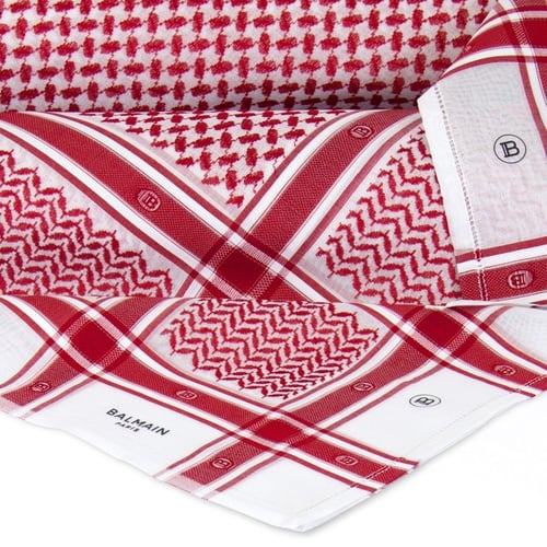 شماغ BALMAIN أحمر الجديد BLD Limited Edition