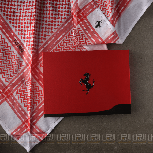 شماغ فيراري أحمر الإيطالي الفاخر~