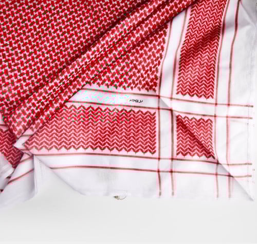 شماغ بروجيه شبابي خطوط حمراء دم الغزال المميز