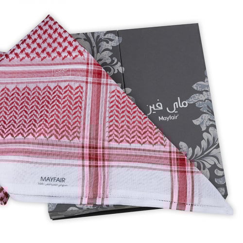 شماغ البسام ماي فير أحمر الفاخر