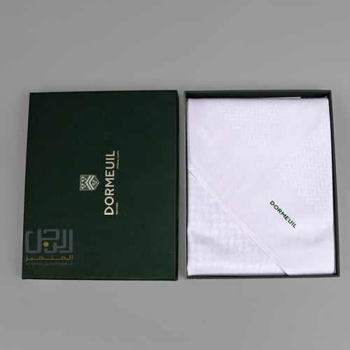 شماغ DORMEUIL الابيض المميز الايطالي