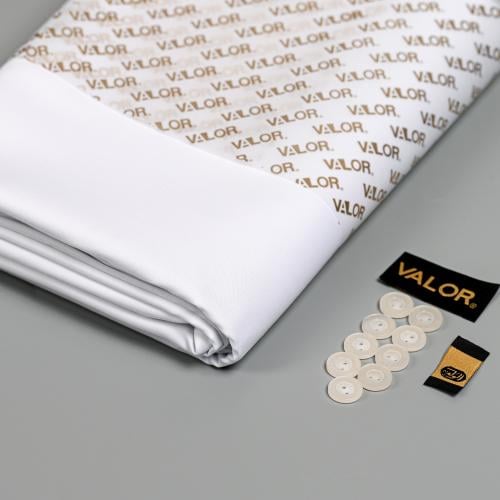 طقم قماش من فالور صيفي أبيض