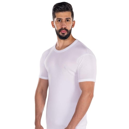 فانيلة دروش رجالي نصف كم دائري V نص درزن