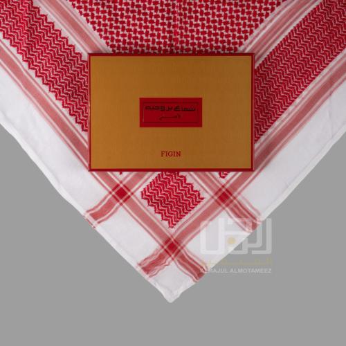 شماغ بروجيه احمر شلش عريض دم الغزال!