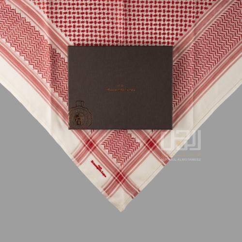 شماغ Ermenegildo Zegna احمر بيج كلاسيك 2026