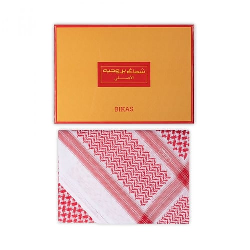 شماغ بروجيه رجالي احمر لون خاص بيكاس