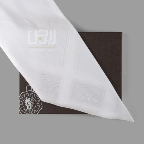 شماغ Ermenegildo Zegna ابيض ليزر سويسري 2026