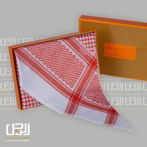 شماغ بروجيه برتقالي كلاسيكي