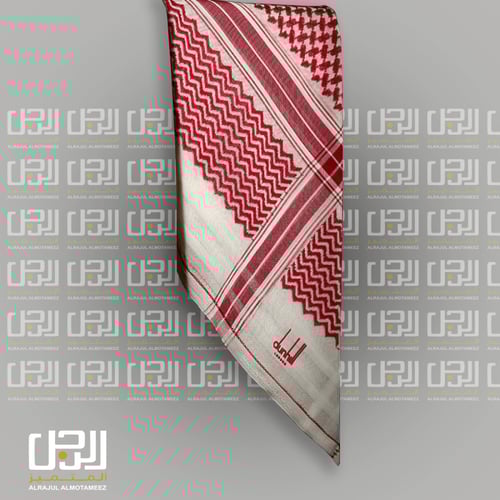 شماغ دانهيل أحمر وبيج سويسري