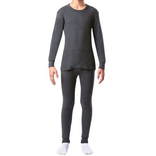 بيجامة الأصيل شتوي فرو شبابي رمادي غامق