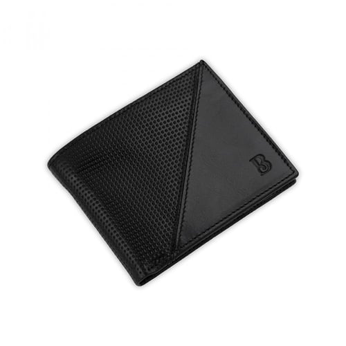 محفظة بوزكادا رجالية جلد أسود
