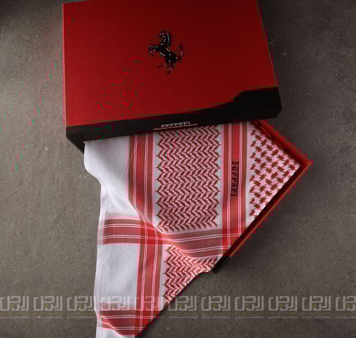 شماغ فيراري أحمر الإيطالي الفاخر~