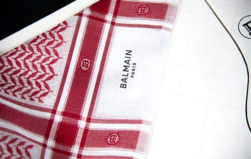 شماغ BALMAIN أحمر الجديد BLD Limited Edition