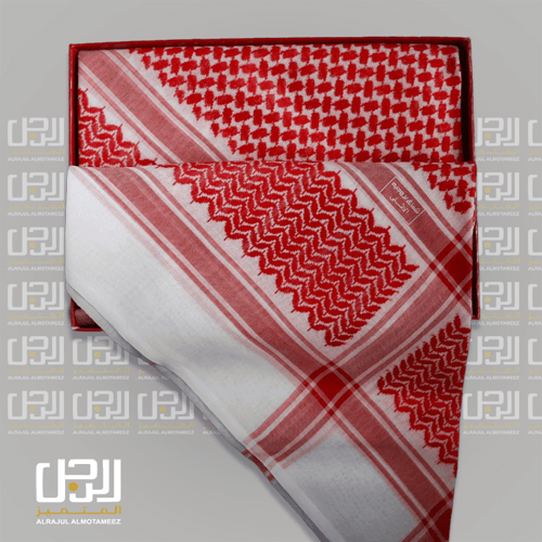 شماغ بروجيه احمر كلاسيك دم الغزال