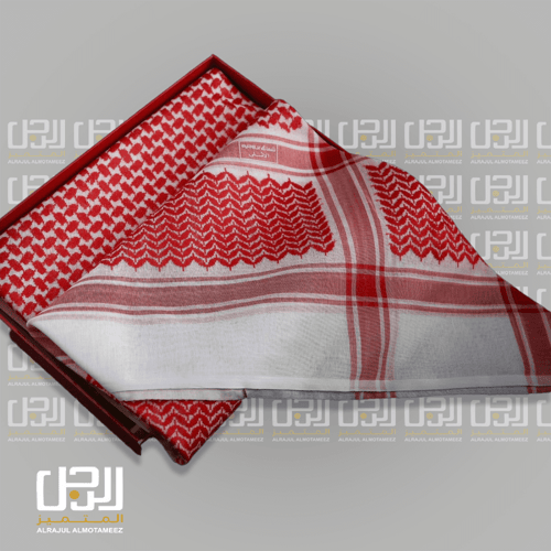 شماغ بروجيه احمر كلاسيك دم الغزال