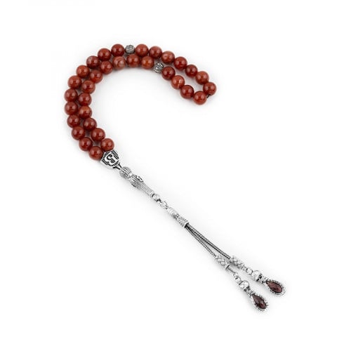 مسبحة بوزكادا حجر العقيق