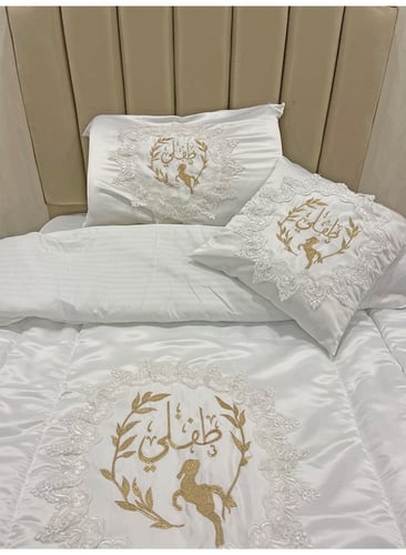 طقم مفرش نفاس مع سرير البيبي سلة موسى شامل القاعده...