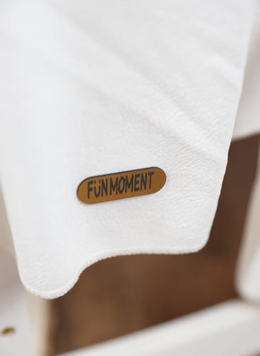 مهد مواليد (سلة موسى) ابيض + قاعدة خشبي