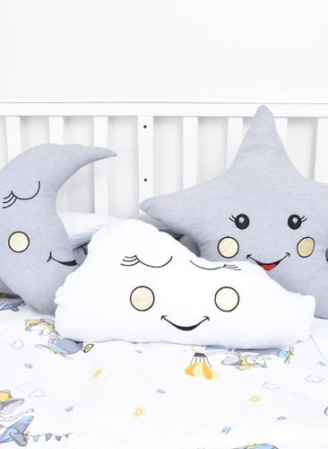 مفرش سرير أطفال مع حواجز حلزون مكون من 7 قطع