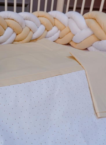 حواجز سرير اطفال ضفيرة مع لحاف ومخدة وشرشف