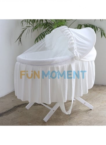 طقم مفرش نفاس مع سرير البيبي سلة موسى شامل القاعده...