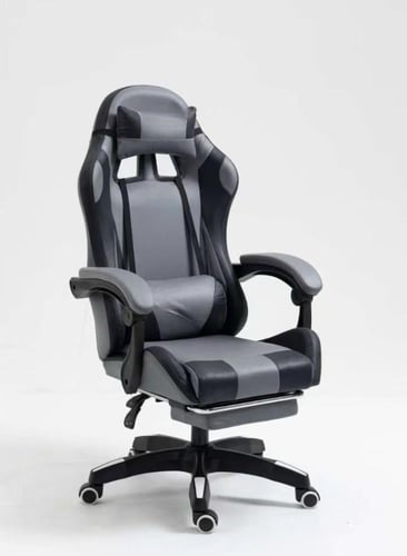 كرسي قيمنق للالعاب قماش مع مسند للقدمين