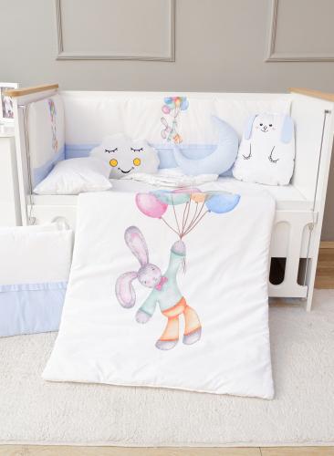 3 حواجز حماية جانبية لسرير الاطفال مع لحاف ومخدات...