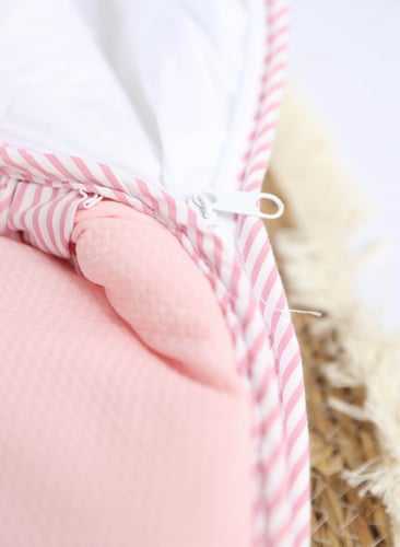 مدس مواليد لحديثي الولادة مع سحاب جانبي-لون سماوي