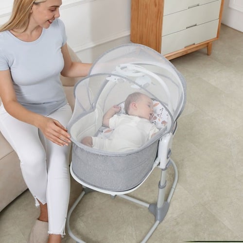 سرير هزاز فاخر 6 في 1 متعدد الوظائف للاطفال من عمر...