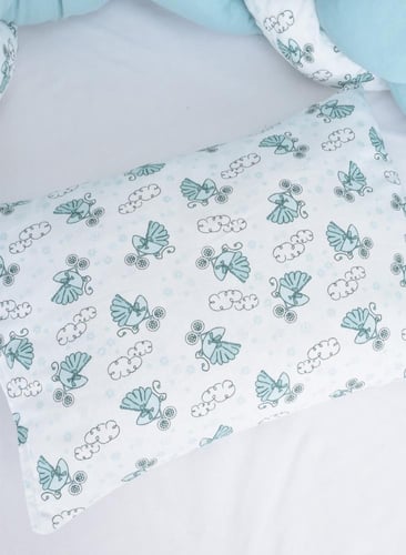 حواجز سرير اطفال حلزون مع مفرش ومخدات مكون من 6 قط...