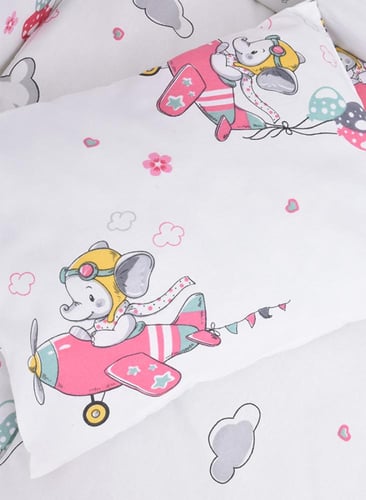 حواجز سرير مع مفرش مكون من 4 قطع