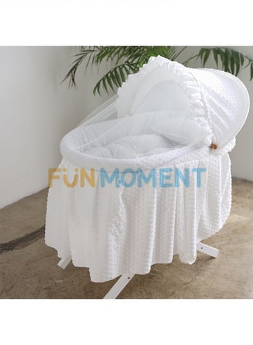 طقم مفرش نفاس مع سرير البيبي سلة موسى شامل القاعده...