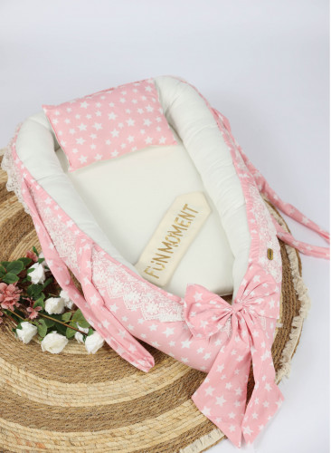 مفرش عش الطفل مع مخدة للاطفال سرير طفل محمول بتصام...