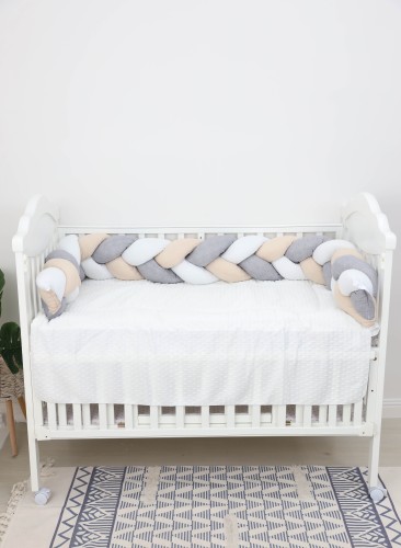 حاجز سرير أطفال مضاد للتصادم بتصميم عقدة