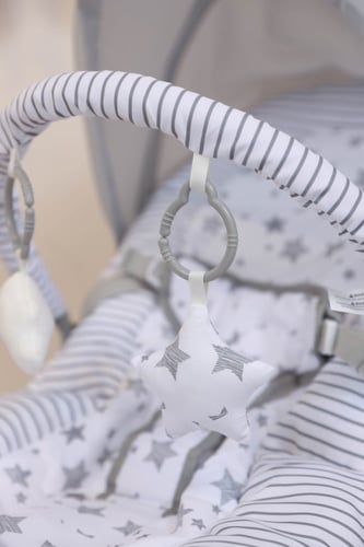 مقعد هزاز متعدد الوظائف للاطفال - رمادي