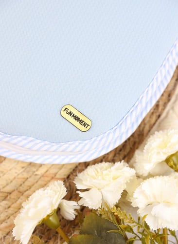 مدس مواليد لحديثي الولادة مع سحاب جانبي-لون سماوي