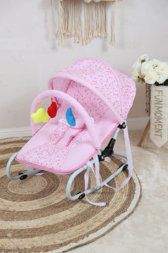 مقعد هزاز متعدد الوظائف للاطفال - وردي