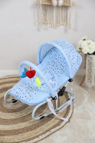 مقعد هزاز متعدد الوظائف للاطفال - ازرق