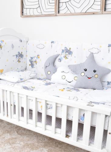 حواجز سرير مع مفرش مكون من 7 قطع