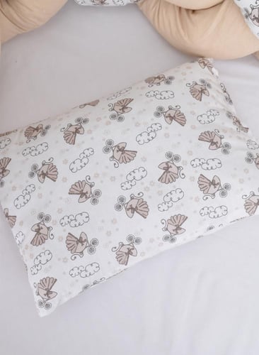 حواجز سرير اطفال حلزون مع مفرش ومخدات مكون من 6 قط...