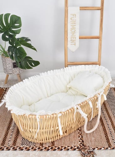 مهد مواليد سلة موسى للاطفال مع ناموسية