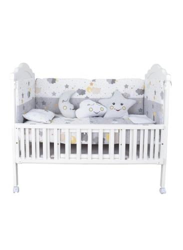 مفرش سرير أطفال مع حواجز مكون من 7 قطع