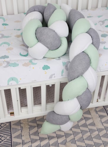 مفرش سرير أطفال مع حواجز مكون من 7 قطع