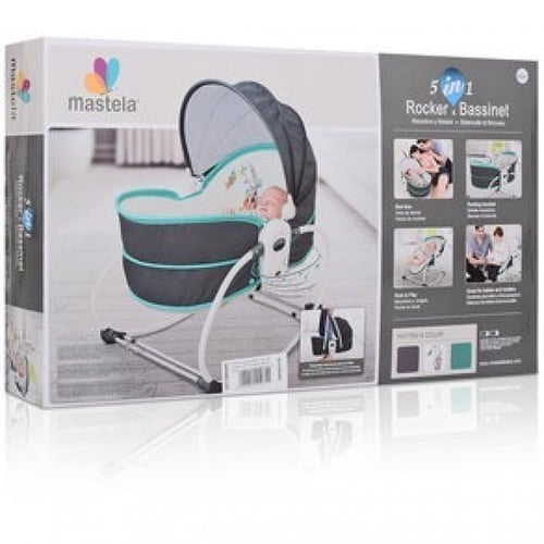 مهد أطفال مريح متعدد الوظائف 5 في 1 مع إضاءة جذابة...